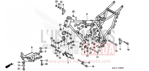 FRAME BODY NX125K de 1989